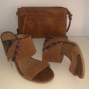Sandals sz 10 and a roomy crossbody price is for both NWOTs